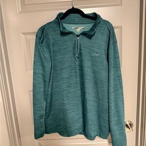 Greg Norman Collection Teal Zip Pullover